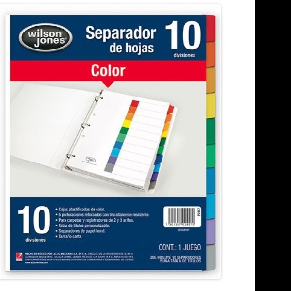 SEPARADOR MENSUAL CTA. MULTIDEX WILSON P-0449 C.24